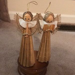 2 Vintage Straw Angels!